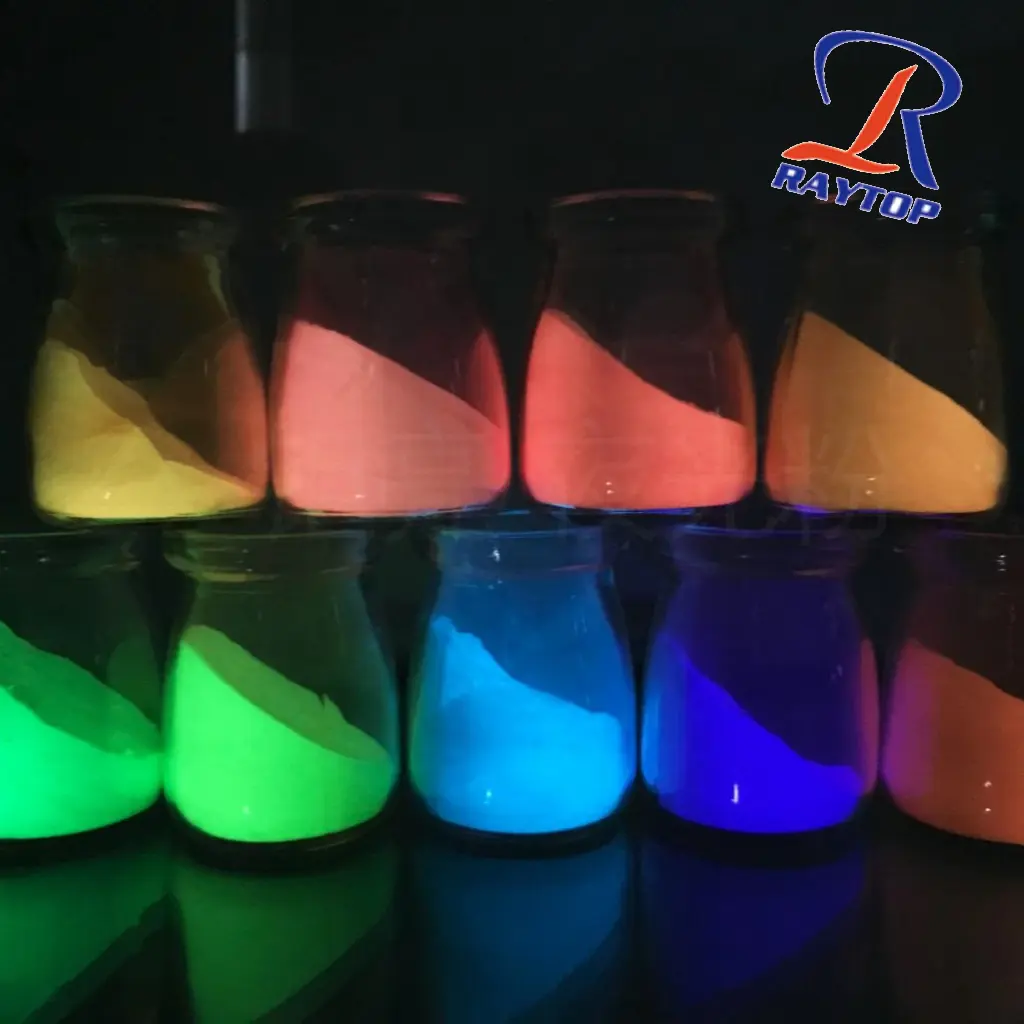 Application of luminous powder glow in the dark